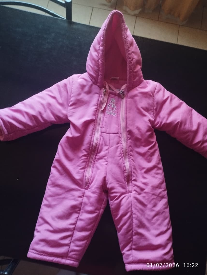 Térmico abrigo rosa niña impecable