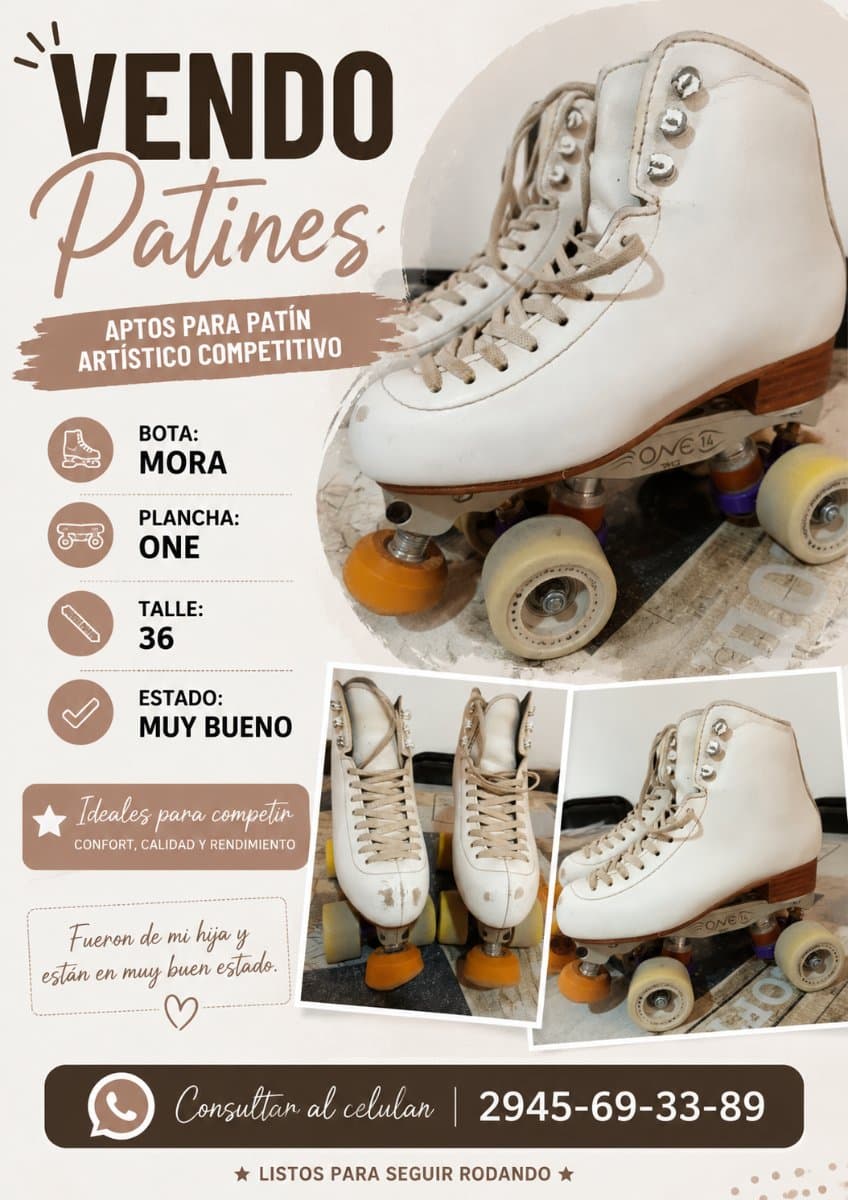 Patines artísticos Mora talle 36