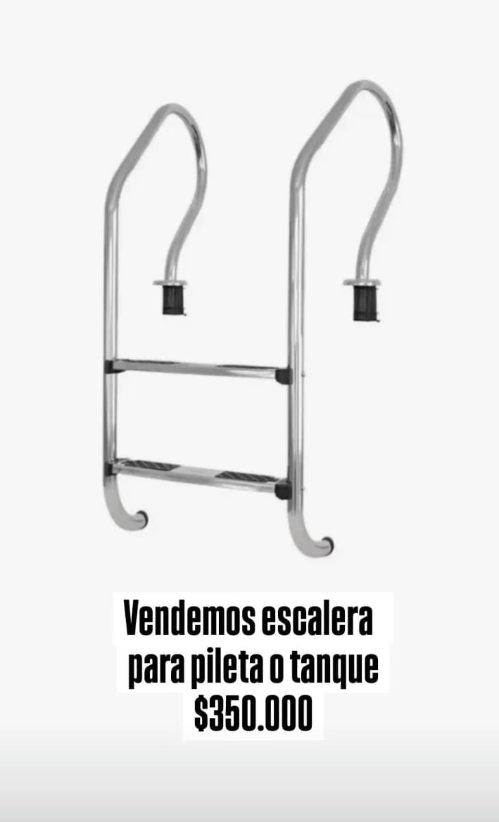 Escalera acero inox. para pileta o tanque australiano
