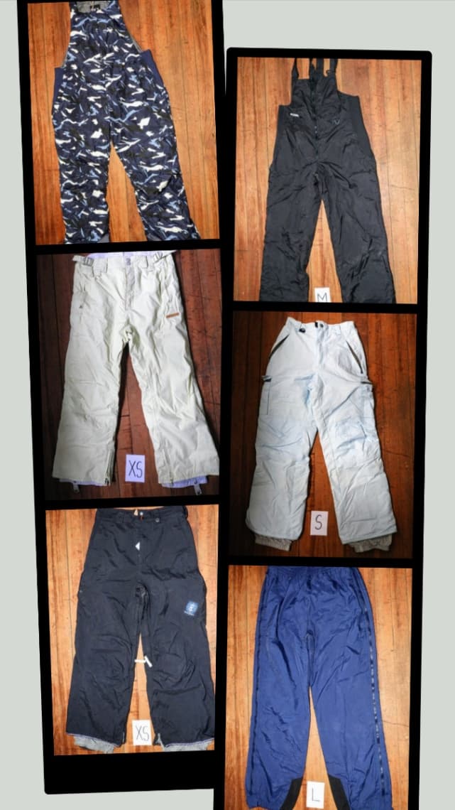 Pantalones y jardineros para nieve importados. Talles del XS al XXL