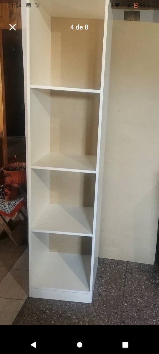 Estantería blanca 4 compartimentos ideal