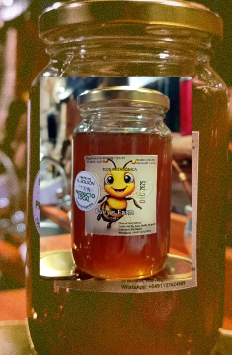 Miel pura Patagónica artesanal Bolsón