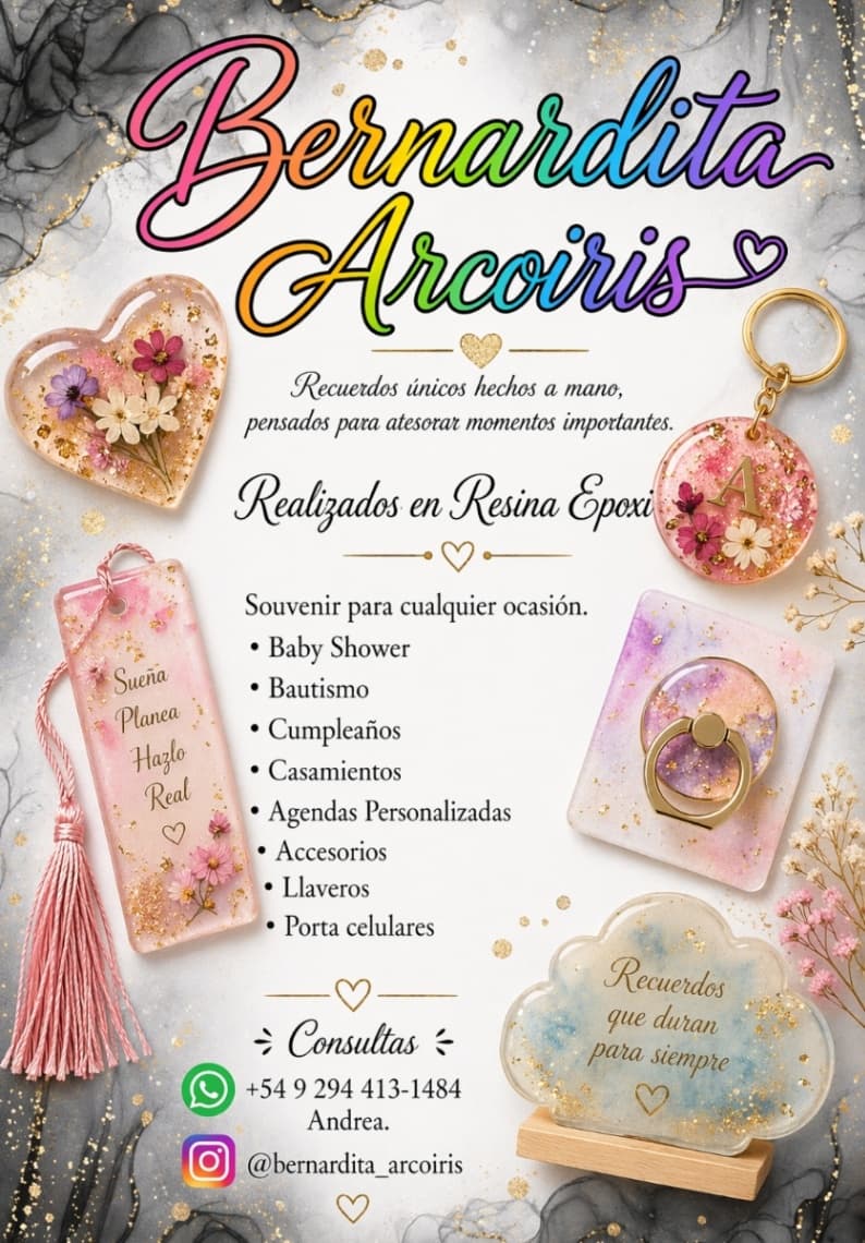 Souvenirs artesanales resina epoxi personalizados.