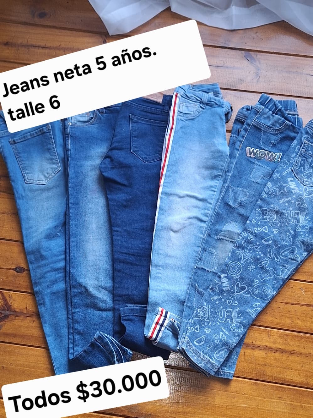 Calzas nenas 5 años , buzos, jeans