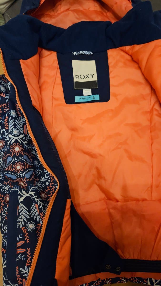 Campera impermeable niño floral azul marca Roxy talle 12. Excelente estado!