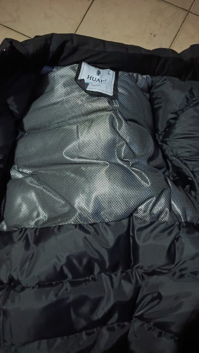 Campera abrigo invernal negro impermeable XL hombre