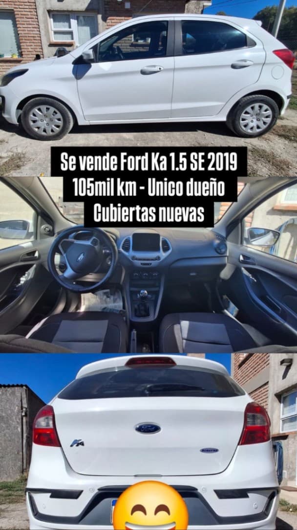 Ford Ka 1.5 SE 2019 impecable - UNICO DUEÑO
uso exclusivo en asfalto