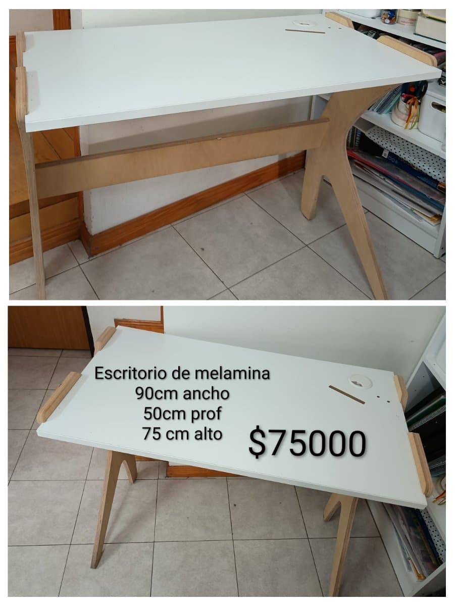 Escritorio de melamina Blanco.
Excelente estado