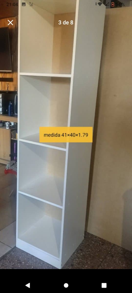 Estantería blanca 4 compartimentos ideal