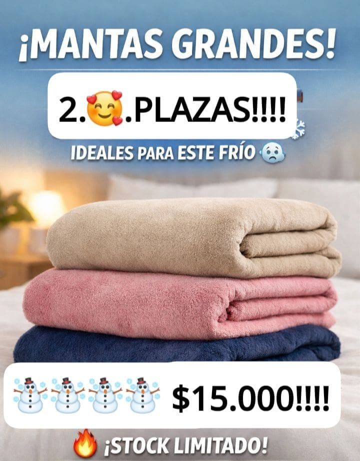 Mantas grandes 2 piezas precio oferta