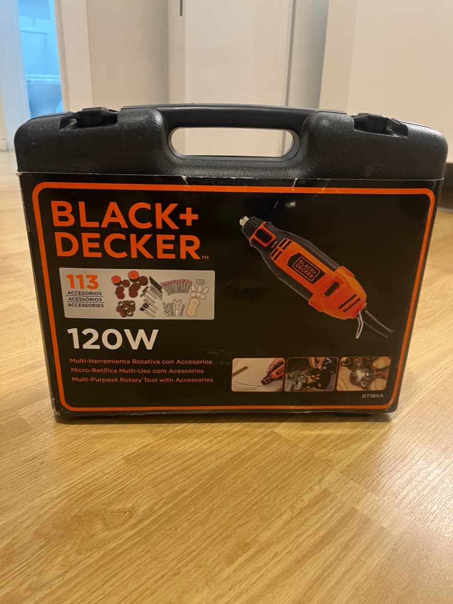 Minitorno Black and Decker 120W con accesorios, NUEVO SIN USO.