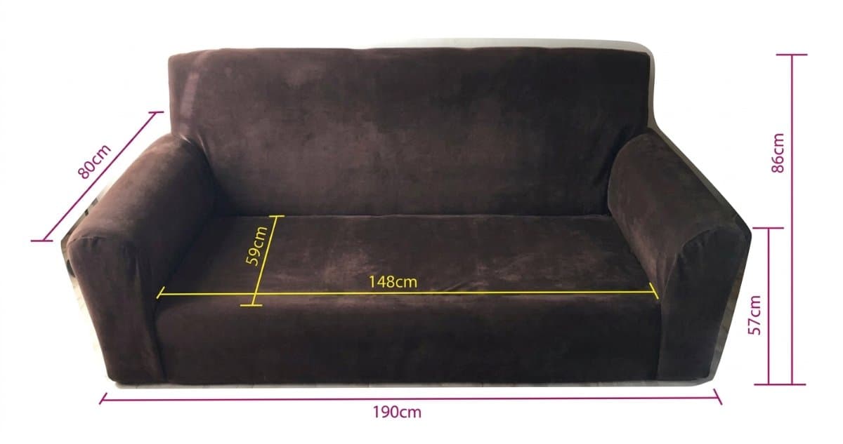 Sillón sofa 3 cuerpos tela pana antidesgarro resistente - Largo 190cm
