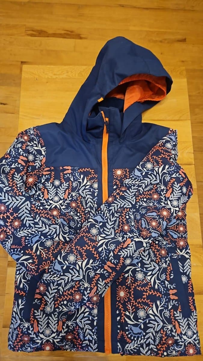 Campera impermeable niño floral azul marca Roxy talle 12. Excelente estado!