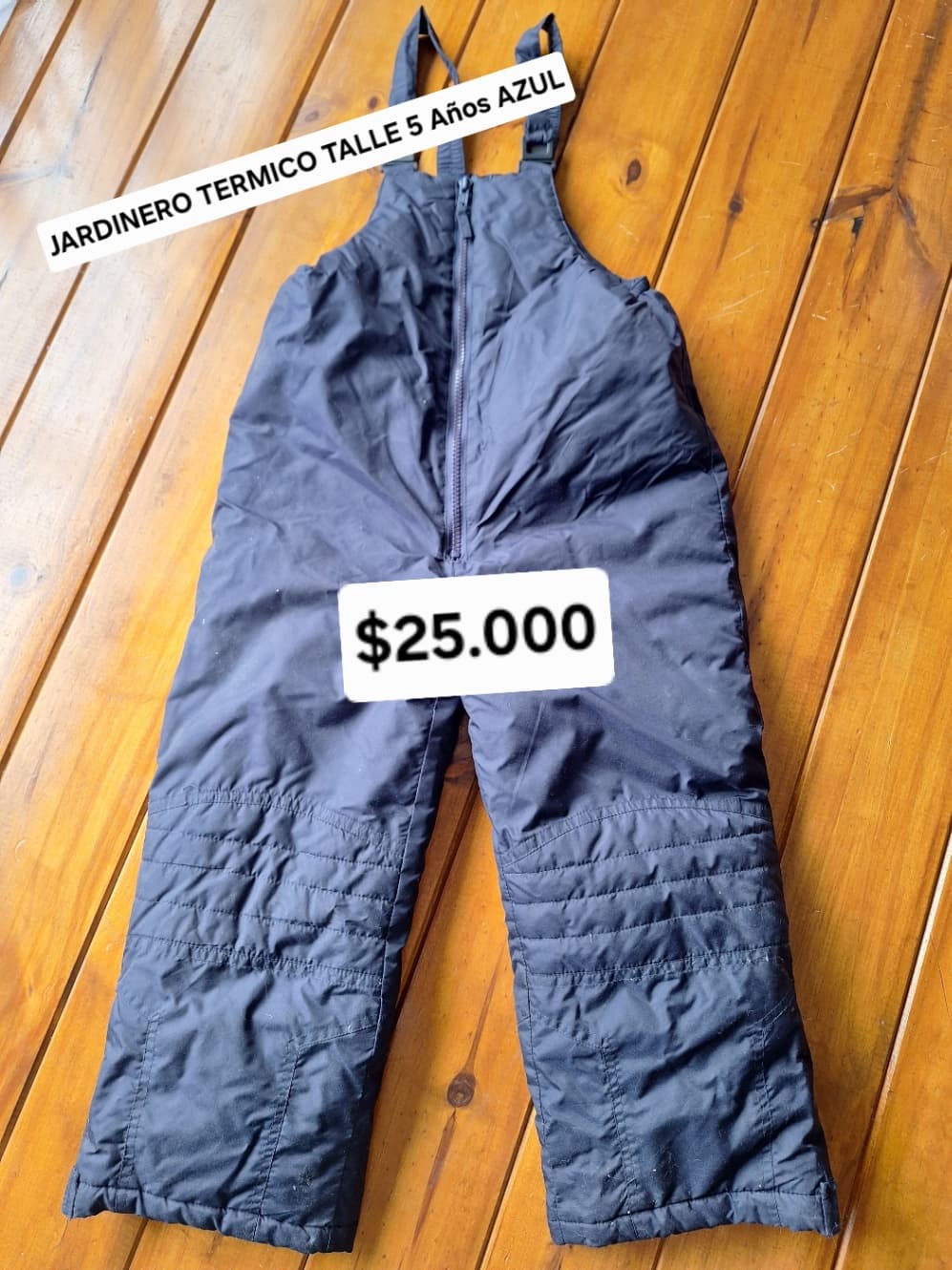Jardinero térmico talle 5 años azul talle 4 Negro y capa de agua