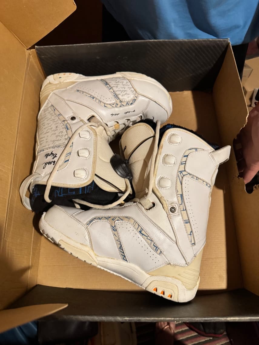 Botas snowboard blancas usadas 