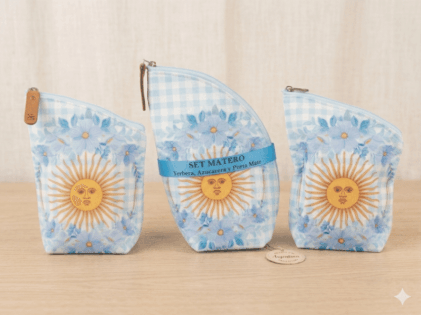 Set Matero. Incluye yerbera, azucarera y porta mate. 