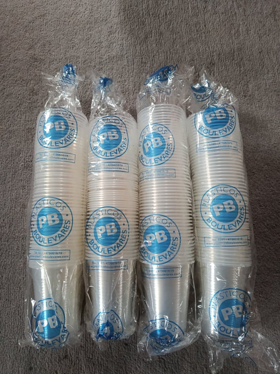 Vasos descartables 500 cc
Paquetes de a 50. 