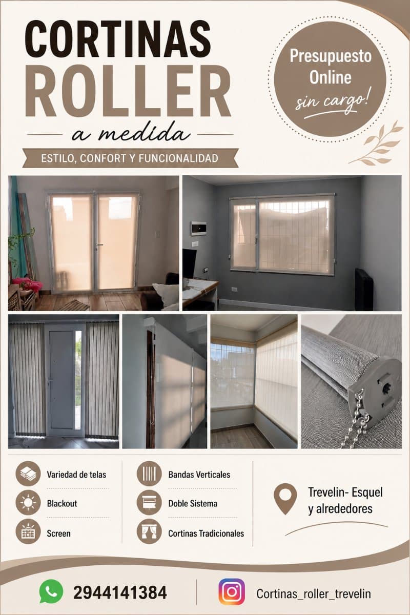 Cortinas Roller a medida
