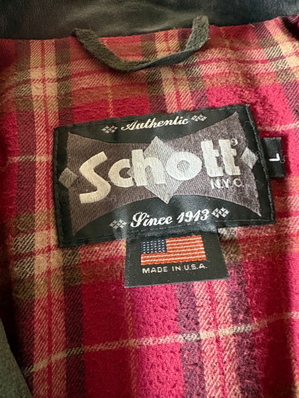 Campera Cuero Schott Negra Impecable