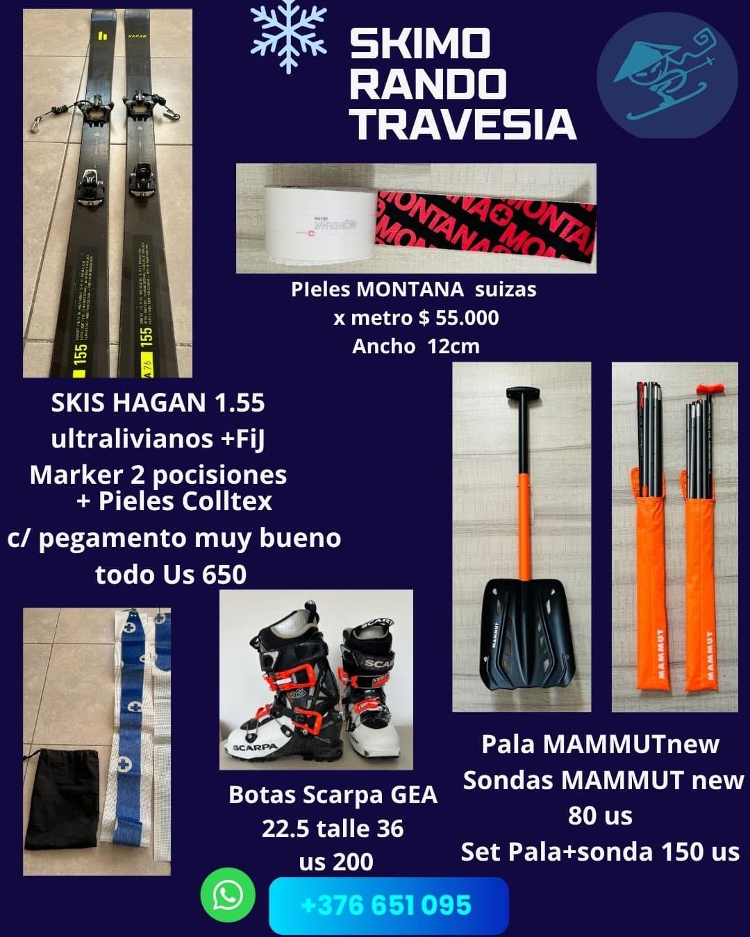 Material de Skimo Rando Travesía 
Nuevo y usado 
