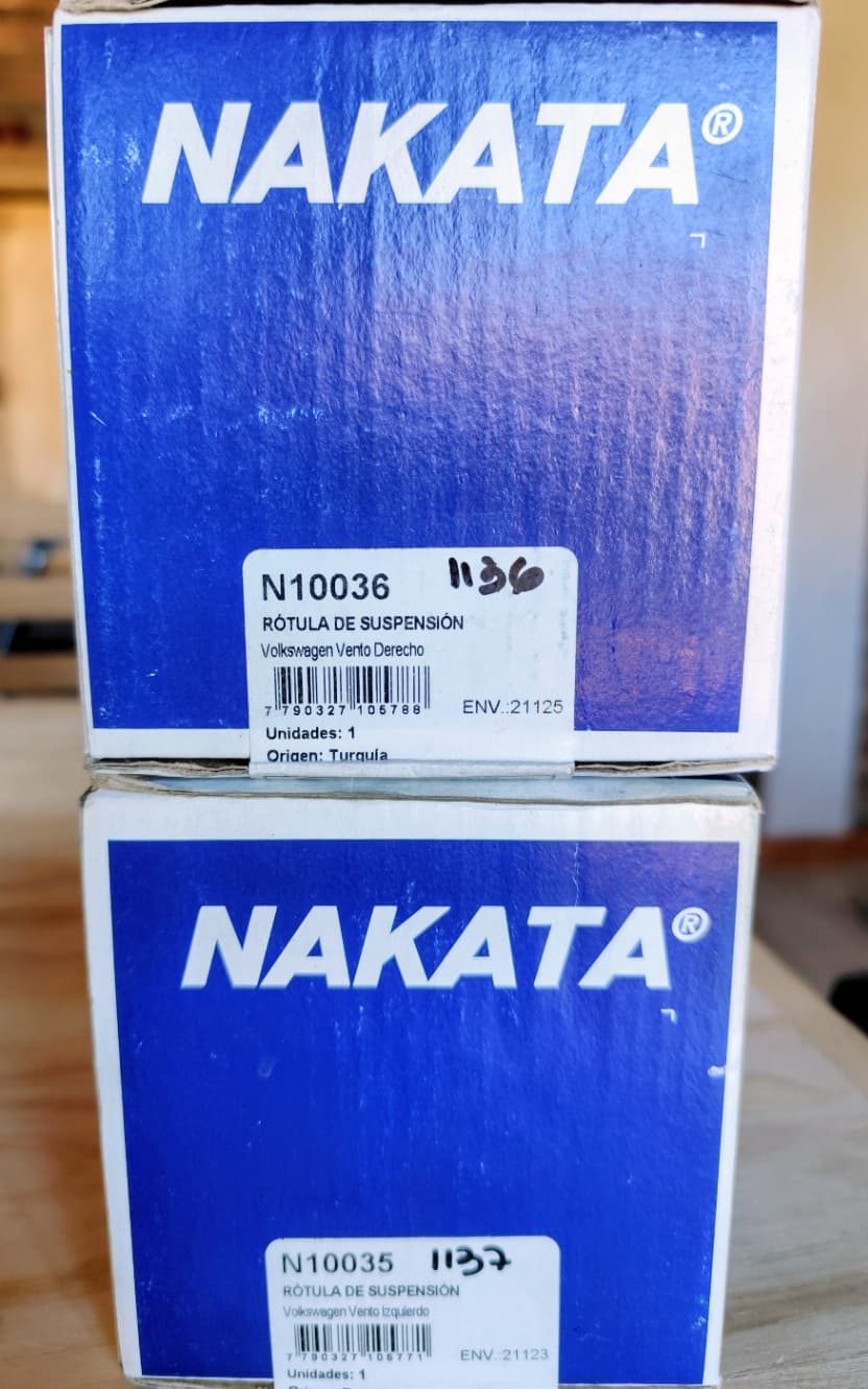 Nuevas. Rotulas de suspensión marca Nakata. VW Vento derecha e izquierda 