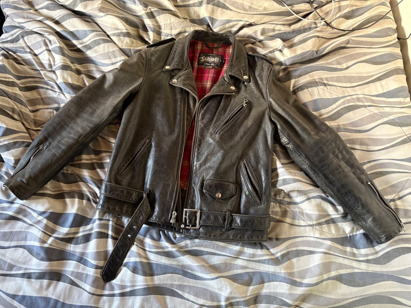 Campera Cuero Schott Negra Impecable